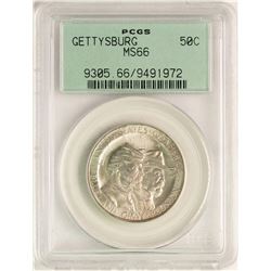 1936 Battle of Gettysburg Anniversary Commemorative Half Dollar Coin PCGS MS66 O