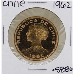 1962 Chile 100 Pesos Reublica De Chile Gold Coin