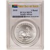 Image 1 : 2018 South Africa Krugerrand Silver Coin PCGS MS70 First Issue