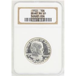 1922 Grant Memorial Commemorative Half Dollar Coin NGC MS65