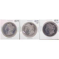 Lot of 1879-O, 1879-S & 1879 $1 Morgan Silver Dollar Coins