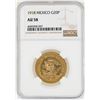 Image 1 : 1918 Mexico 20 Pesos Gold Coin NGC AU58
