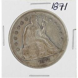 1871 $1 Liberty Seated Silver Dollar Coin