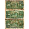 Image 2 : Lot of (3) 1938 $20 The Bank of Montreal Canada Notes