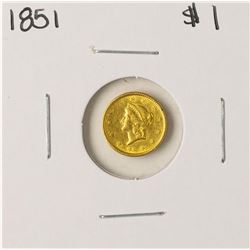 1851 $1 Liberty Head Gold Dollar Coin