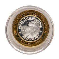 .999 Fine Silver Golden Nugget Las Vegas, Nevada $10 Limited Edition Gaming Toke