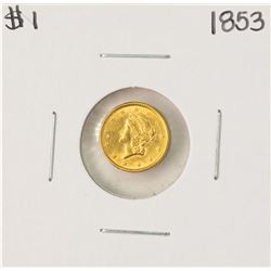 1853 $1 Liberty Head Gold Dollar Coin