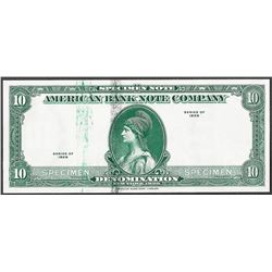 1929 Ten Unit American Bank Note Test Note As Made Ink Smear ERROR
