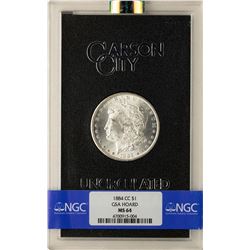 1884-CC $1 Morgan Silver Dollar Coin GSA Hoard Uncirculated NGC MS64