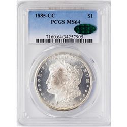 1885-CC $1 Morgan Silver Dollar Coin PCGS MS64 CAC