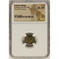 Constans, 337-350 AD Ancient Roman Empire Coin NGC Ch VF