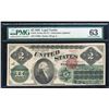Image 1 : 1862 $2 Legal Tender Note Fr.41 PMG Choice Uncirculated 63