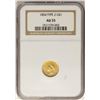 Image 1 : 1854 $1 Type 2 Indian Princess Head Gold Dollar Coin NGC AU55