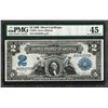 Image 1 : 1899 $2 Mini-Porthole Silver Certificate Note Fr.249 PMG Extremely Fine 45
