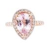 Image 2 : 14KT Rose Gold 3.04 ctw Morganite And Diamond Ring