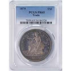 1879 $1 Proof Trade Silver Dollar Coin PCGS PR65