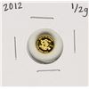 Image 1 : 2012 Lao Peoples Democratic Republic 1/2 Gram Dragon Gold Coin