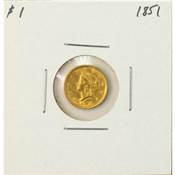 1851 $1 Liberty Head Gold Dollar Coin