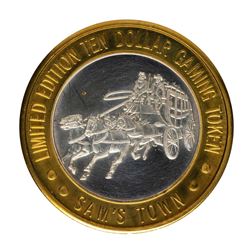 .999 Fine Silver Sam's Town Casino Las Vegas $10 Limited Edition Gaming Token