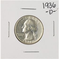 1936-D Washington Quarter Coin