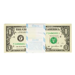 Pack of (100) Consecutive 2003A $1 Federal Reserve STAR Notes Atlanta