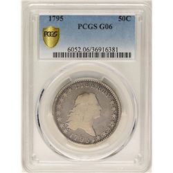 1795 Draped Bust Silver Half Dollar Coin PCGS 6