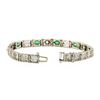 Image 3 : 14KT White Gold 1.72 ctw Emerald and Diamond Bracelet
