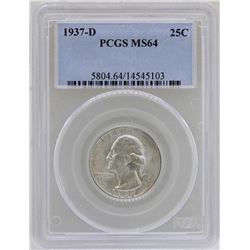 1937-D Washington Quarter Coin PCGS MS64