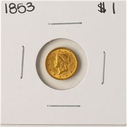 1853 $1 Liberty Head Gold Dollar Coin