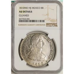 1810MO HJ Mexico 8 Reales Silver Coin NGC AU Details