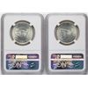 Image 2 : Lot of (2) 1952 Washington-Carver Commemorative Half Dollar Coins NGC MS64