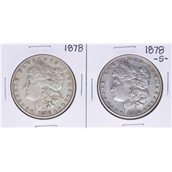 Lot of 1878 & 1878-S $1 Morgan Silver Dollar Coins