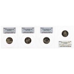 Set of (4) 2001-S Proof State Quarter Coins PCGS PR69DCAM
