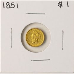 1851 $1 Liberty Head Gold Dollar Coin