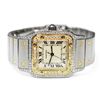 Image 1 : Cartier Ladies Santos Galbée 18KT Yellow Gold & Steel 29mm Silver Roman Dial Wat