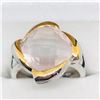Image 1 : 51) BRASS ROSE QUARTZ MEN'S RING