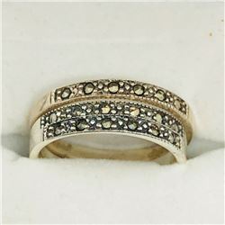 52) LOT OF 3 STERLING SILVER MARCASITE RINGS