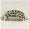 Image 1 : 52) LOT OF 3 STERLING SILVER MARCASITE RINGS