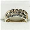 Image 2 : 52) LOT OF 3 STERLING SILVER MARCASITE RINGS