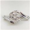 Image 1 : 53) STERLING SILVER 7 DIAMOND RING