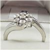 Image 2 : 53) STERLING SILVER 7 DIAMOND RING
