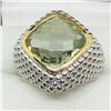 Image 1 : 54) BRASS GREEN AMETHYST MEN'S RING
