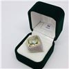 Image 3 : 54) BRASS GREEN AMETHYST MEN'S RING