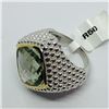 Image 4 : 54) BRASS GREEN AMETHYST MEN'S RING