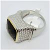 Image 3 : 56) BRASS SMOKEY TOPAZ MEN'S RING