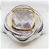 Image 1 : 59) BRASS PINK AMETHYST MEN'S RING