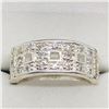 Image 1 : 60) STERLING SILVER CUBIC ZIRCONIA RING