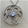 Image 1 : 63) STERLING SILVER CZ PENDANT NECKLACE