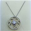 Image 2 : 63) STERLING SILVER CZ PENDANT NECKLACE
