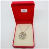 Image 3 : 63) STERLING SILVER CZ PENDANT NECKLACE